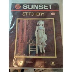 Vintage Sunset Stitchery Emily 18" High Doll Making Kit Lorna McRoden NEW Sealed